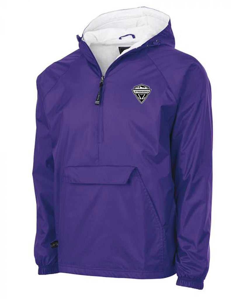 Strikerz Charles River Purple All-Weather Pullover with Embroidered Logo