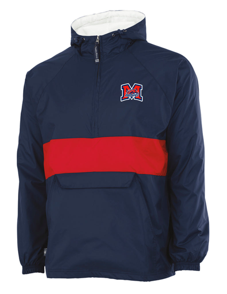 McKinney Boyd Volleyball Charles River Navy & Red All-Weather Pullover | Choice of Logo