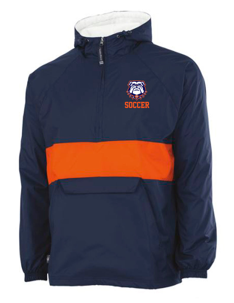 North Soccer Charles River Navy & Orange All Weather Pullover