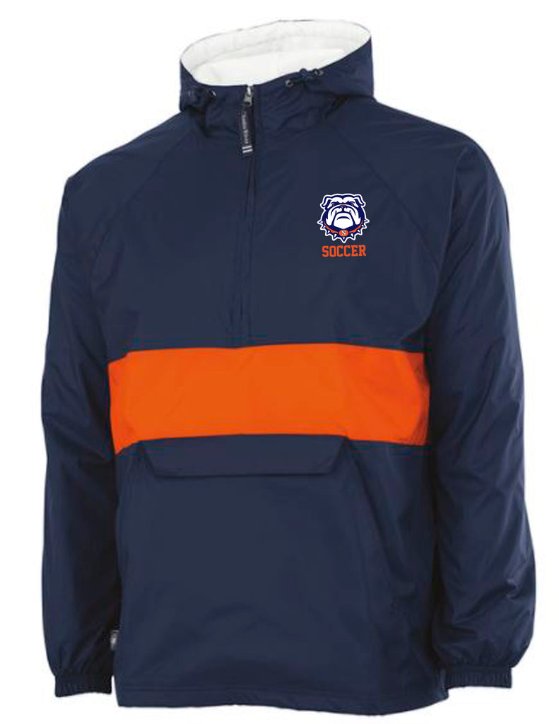 North Soccer Navy & Orange Charles River All-Weather Pullover