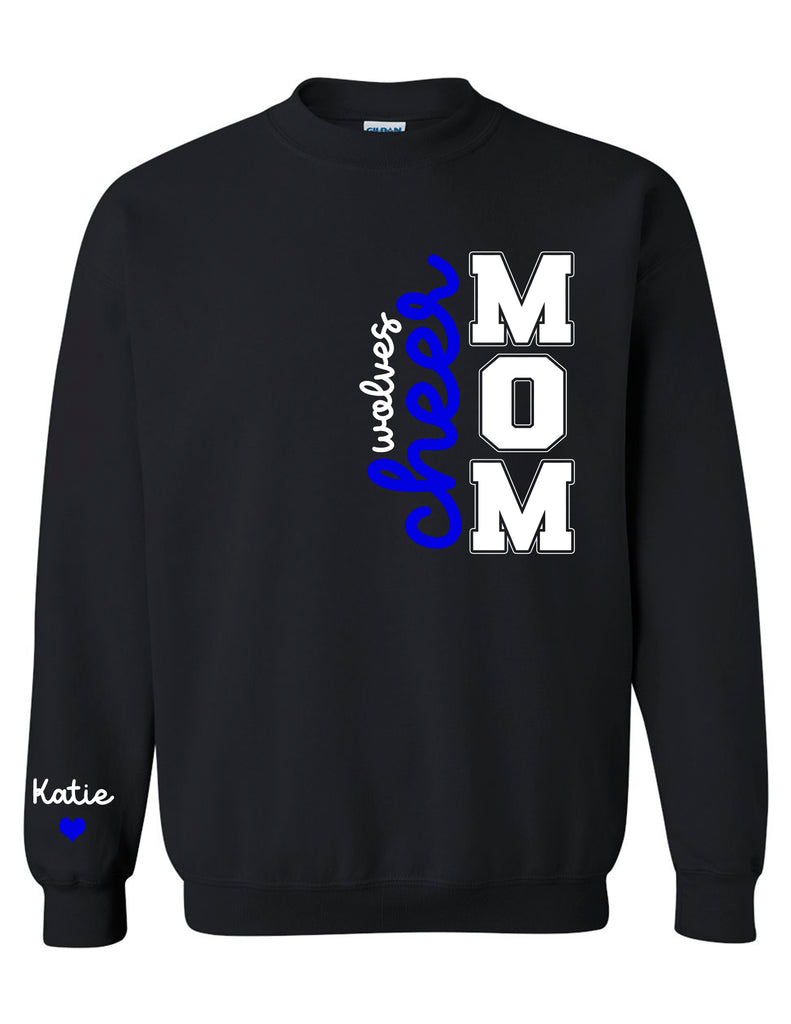 Plano West JV Cheer Mom Crewneck Sweatshirt with Personalization