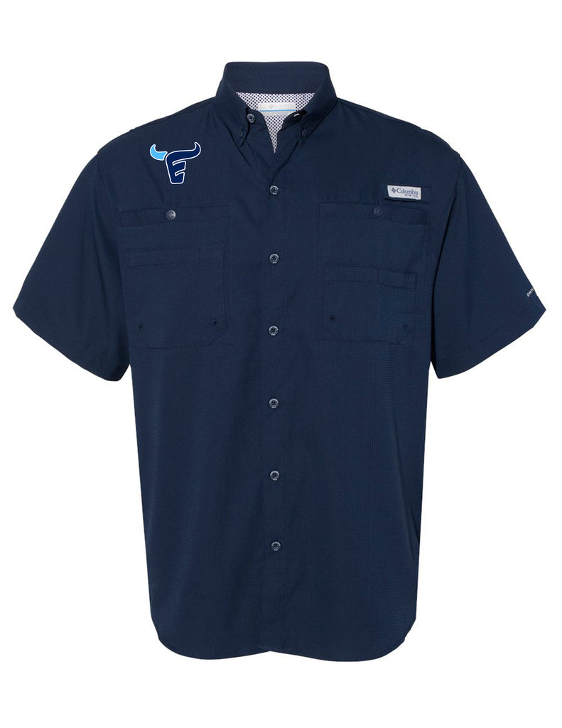 Emerson Football Navy Columbia Fishing Shirt