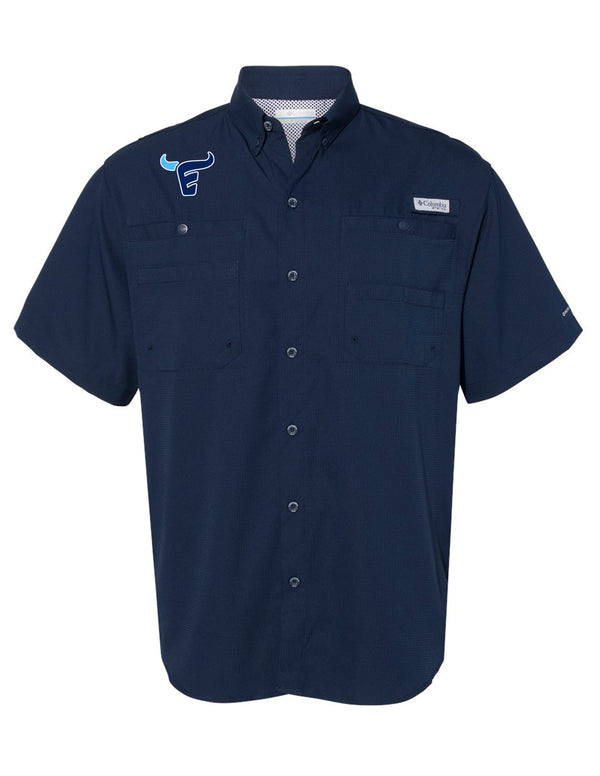 Emerson Football Navy Columbia Fishing Shirt