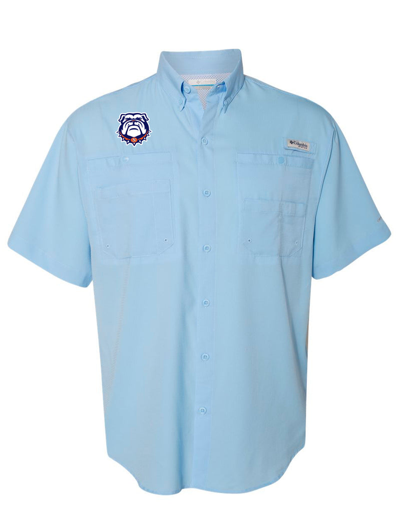 North Soccer Columbia Fishing Shirt in Sail Blue with Embroidered Logo