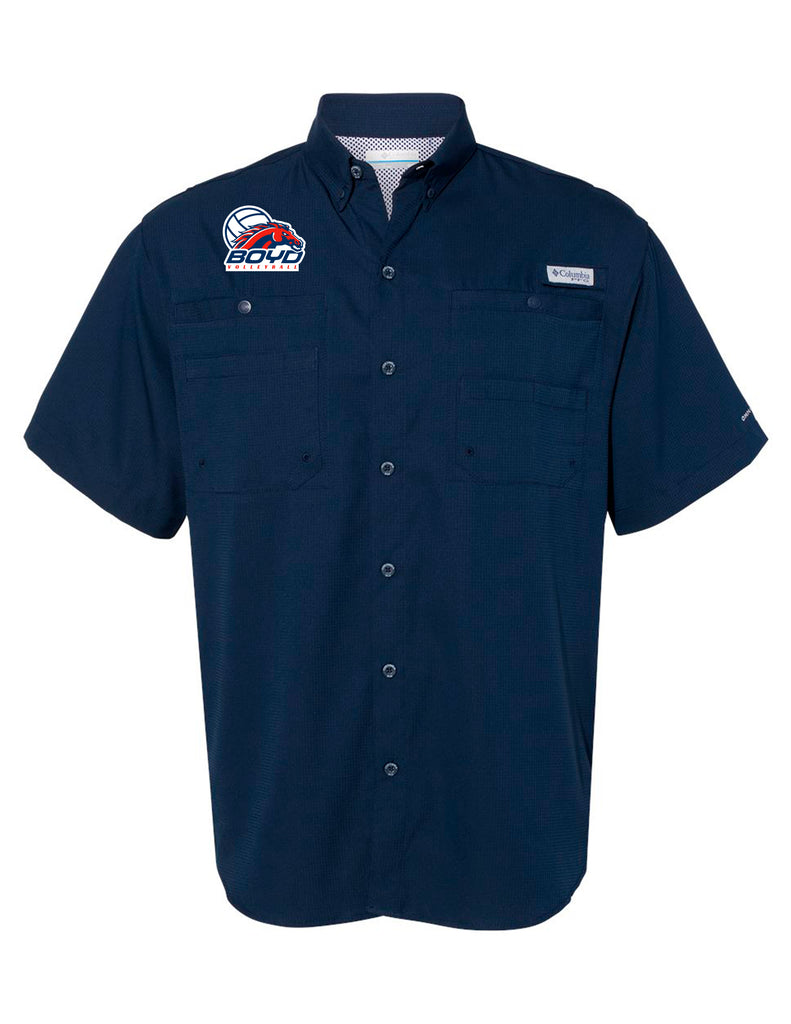 Boyd Volleyball Navy Columbia Fishing Shirt