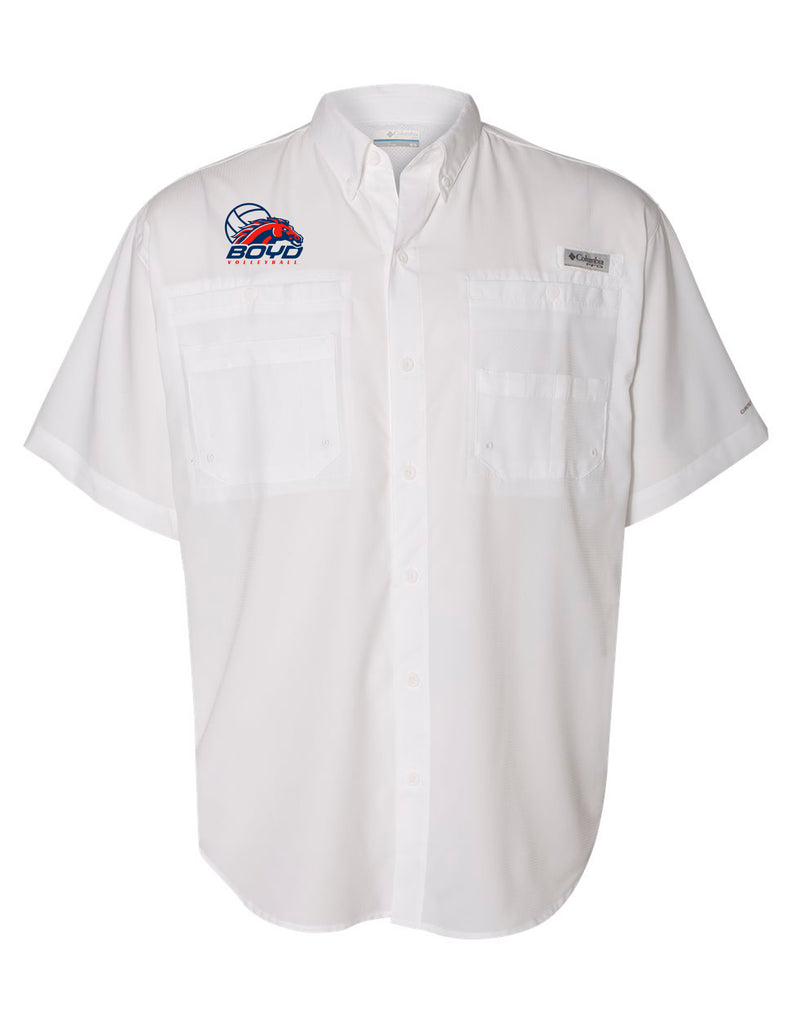 Boyd Volleyball White Columbia Fishing Shirt