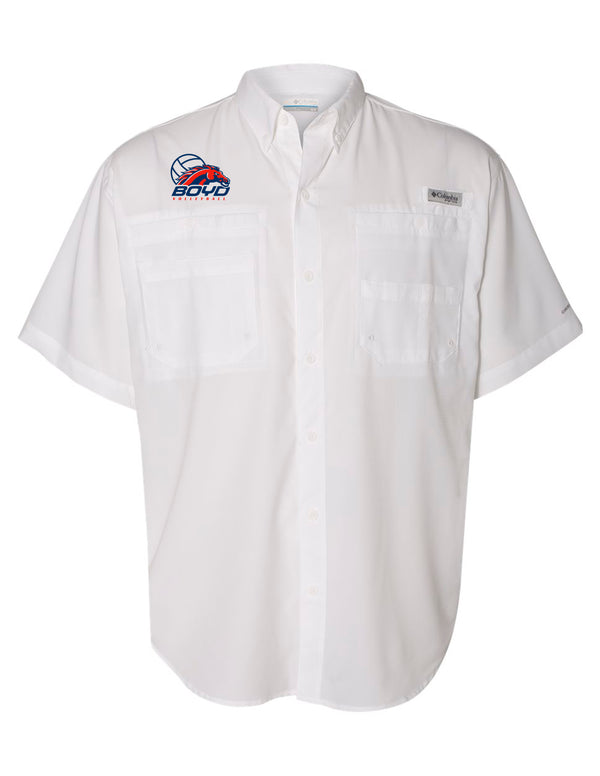 Boyd Volleyball White Columbia Fishing Shirt