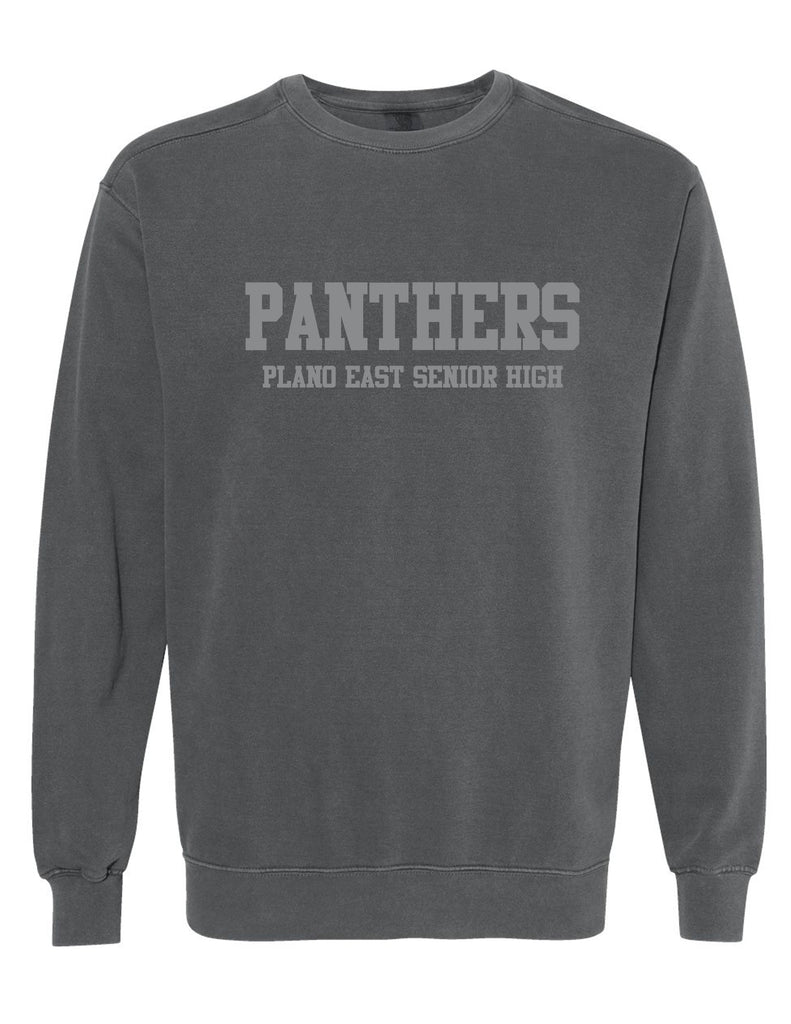 Plano East Cheer Pepper Comfort Wash Tone on Tone PANTHERS Crewneck