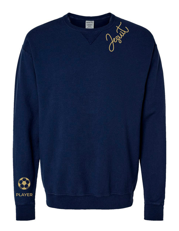 Jesuit Soccer Comfort Wash Collar & Cuff Embroidered Sweatshirt