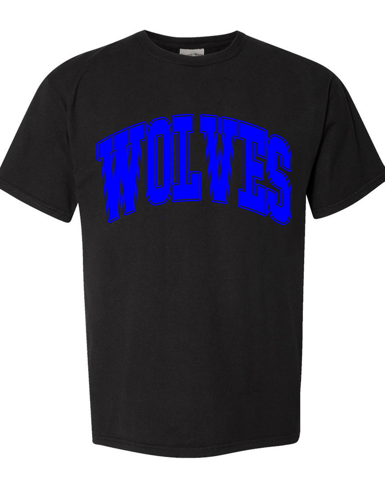 Plano West JV Cheer Comfort Wash Black Oversized Print Tee