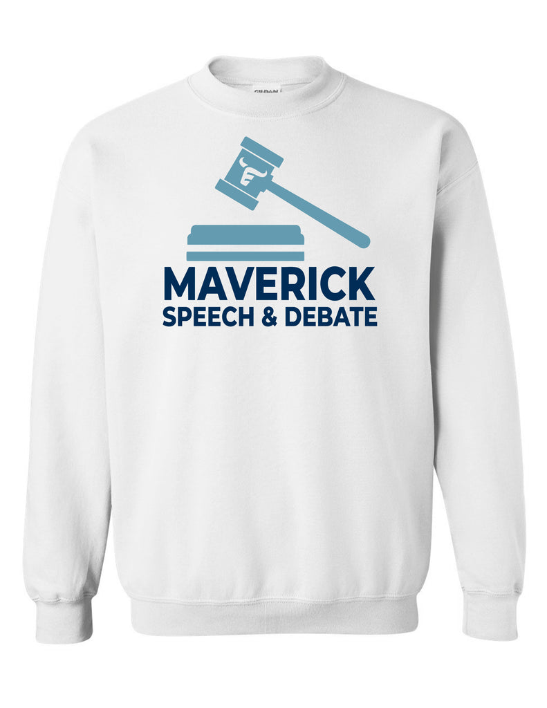 Emerson Debate White Logo Crewneck Sweatshirt