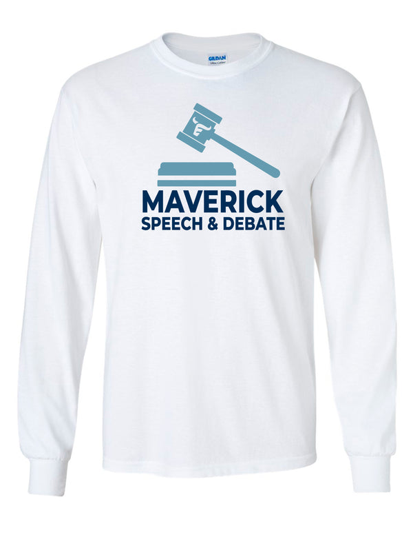 Emerson Debate White Logo Long Sleeve Tee