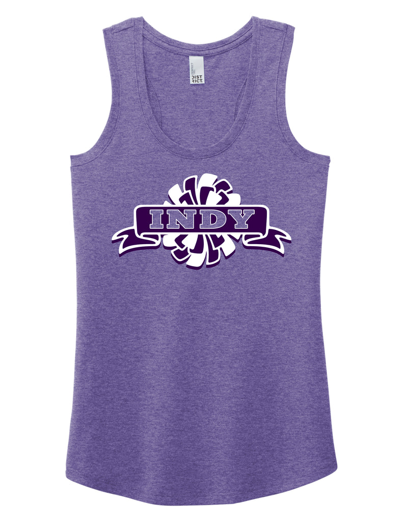 Indy Cheer Purple Cheer Racerback Tank