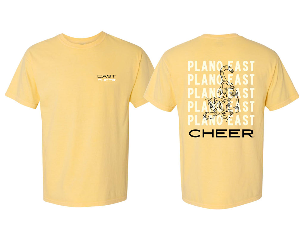 Plano East Cheer Butter Comfort Colors Panther Tee