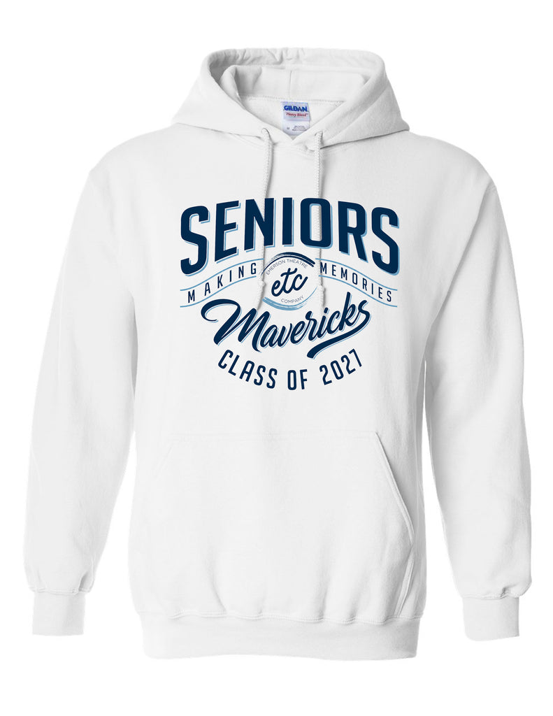 Emerson Theater Seniors Memories Gildan White Hoodie