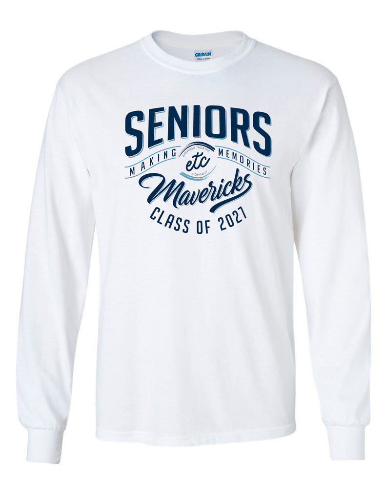 Emerson Theater Seniors Memories Gildan White Longsleeve Tee