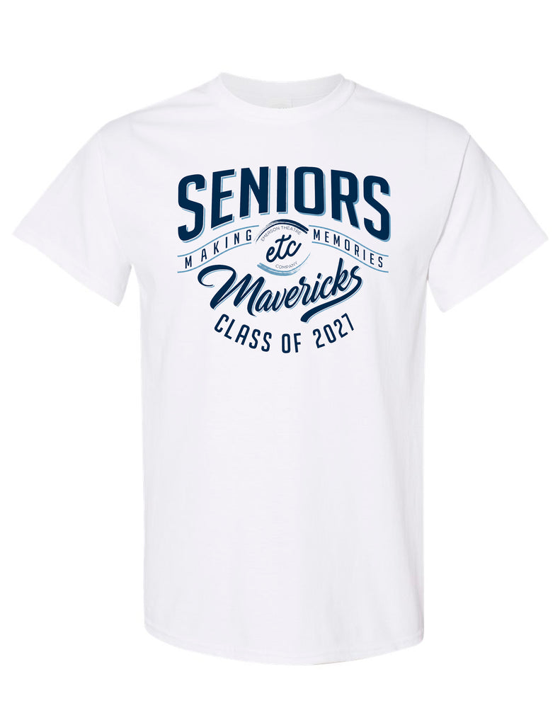 Emerson Theater Seniors Memories Gildan White Tee
