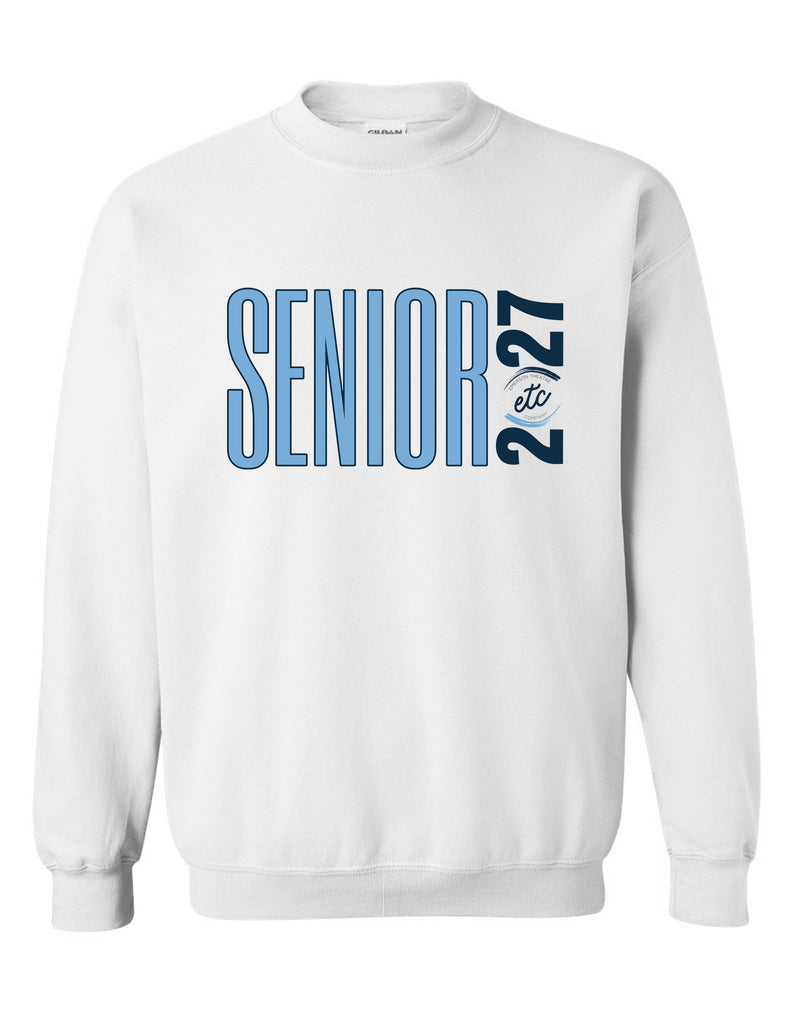 Emerson Theater Seniors Block Print Gildan White Crewneck