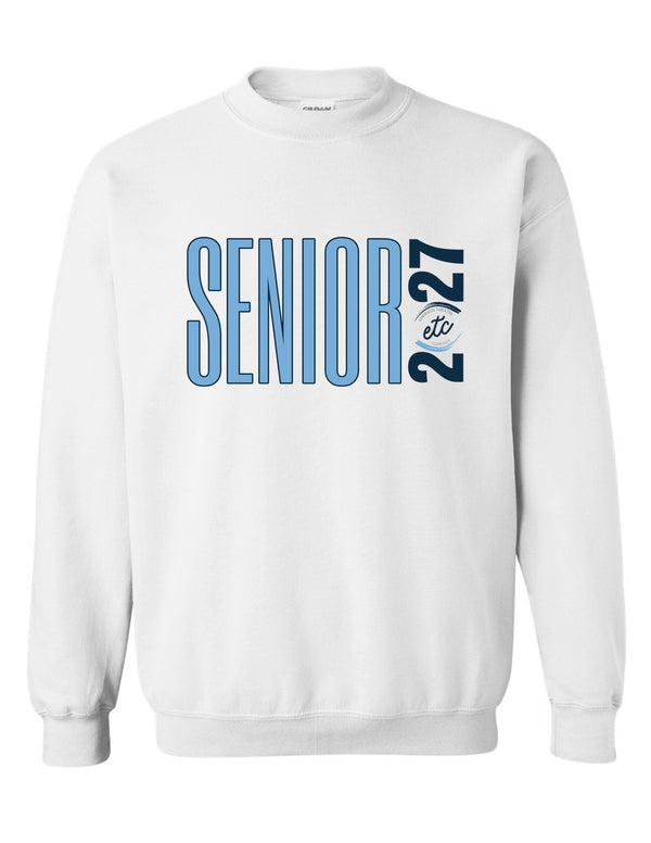 Emerson Theater Seniors Block Print Gildan White Crewneck