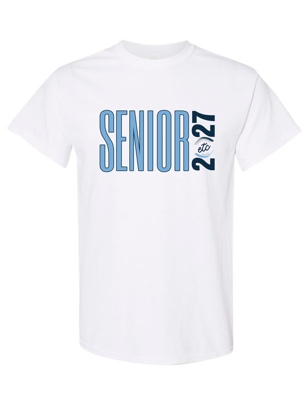 Emerson Theater Seniors Block Print Gildan White Tee