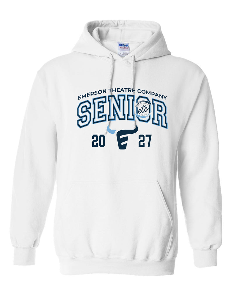 Emerson Theater Seniors Varsity Style Gildan White Hoodie