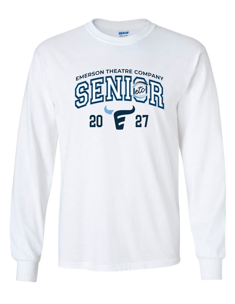Emerson Theater Seniors Varsity Style Gildan White Longsleeve Tee