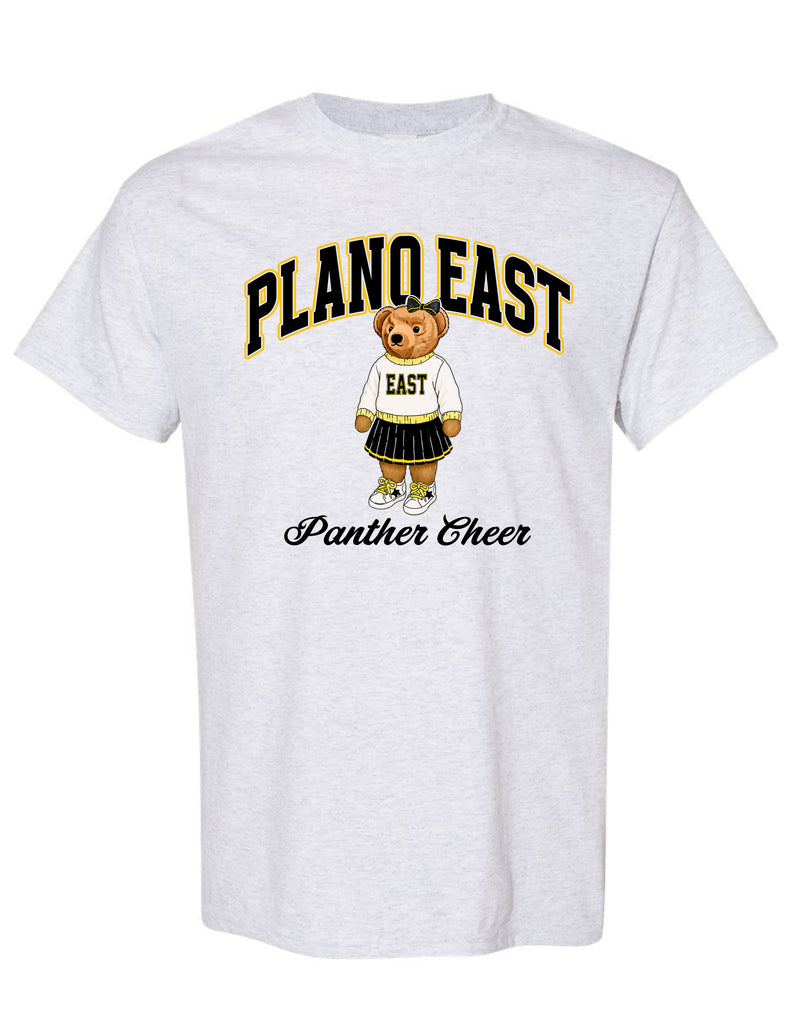 Plano East Cheer Bear Ash Gray Tee
