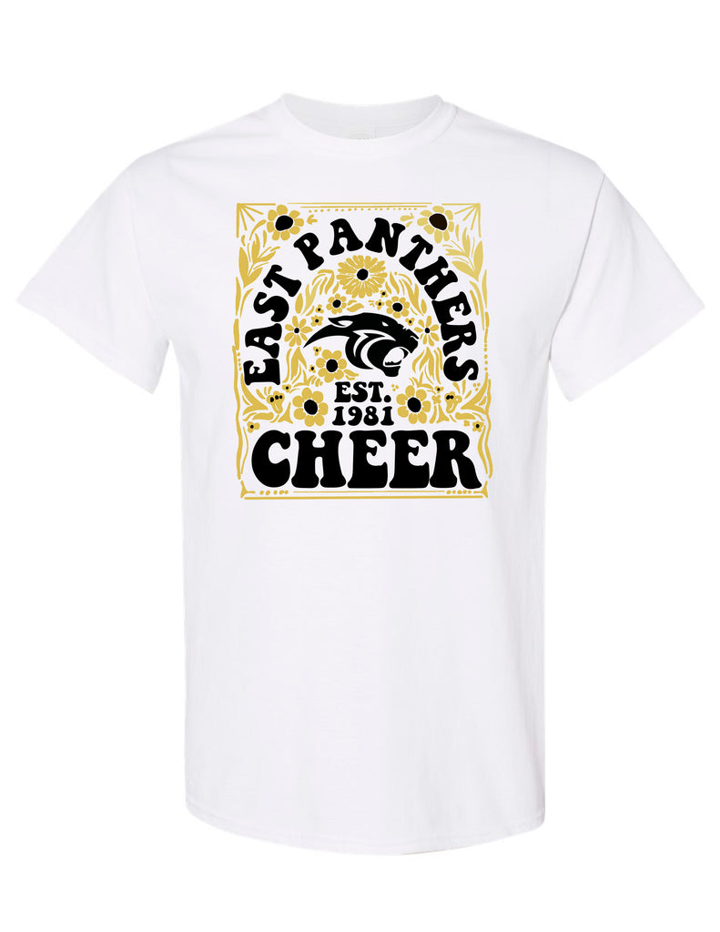Plano East Cheer Retro White Tee