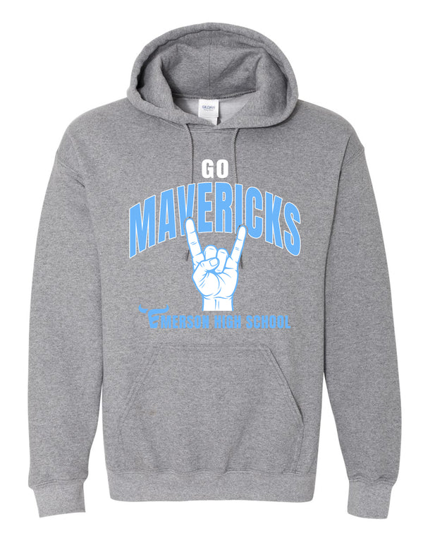Emerson Baseball Horns Signal Graphite Heather Gildan Hoodie