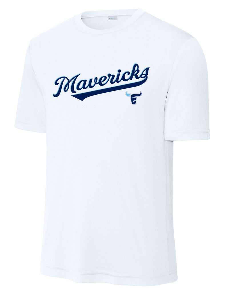 Emerson Baseball Sports Script White Sports Tek DriFit Tee