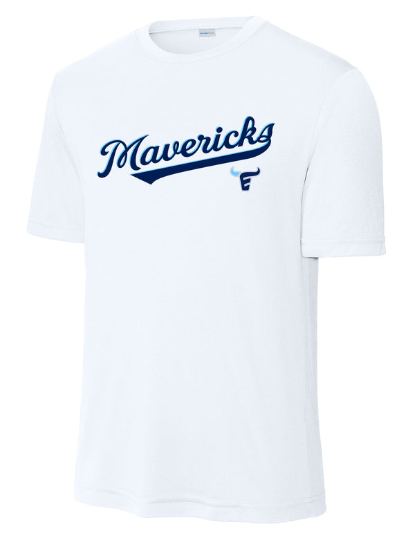 Emerson Baseball Sports Script White Sports Tek DriFit Tee