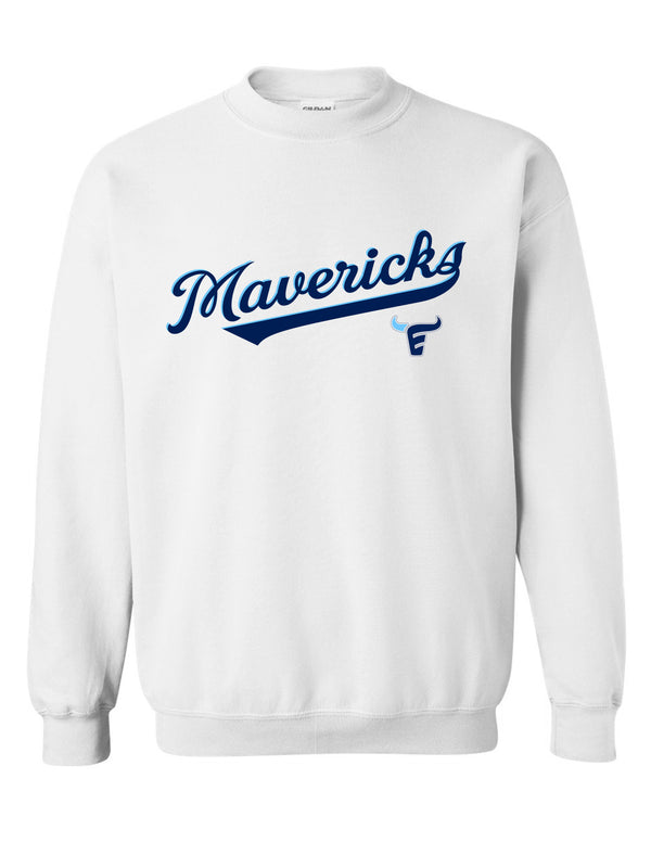 Emerson Baseball Sports Script White Gildan Crewneck