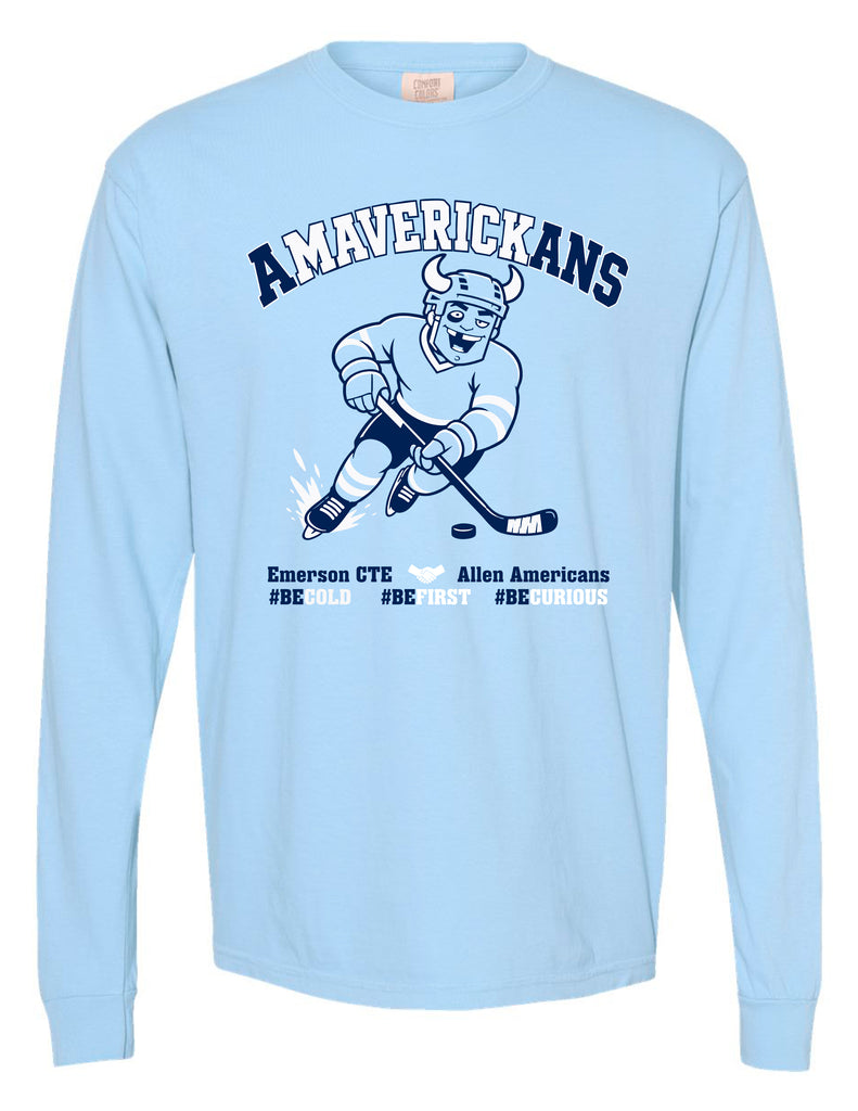 Emerson CTE Comfort Color Hydrangea Long Sleeve Tee