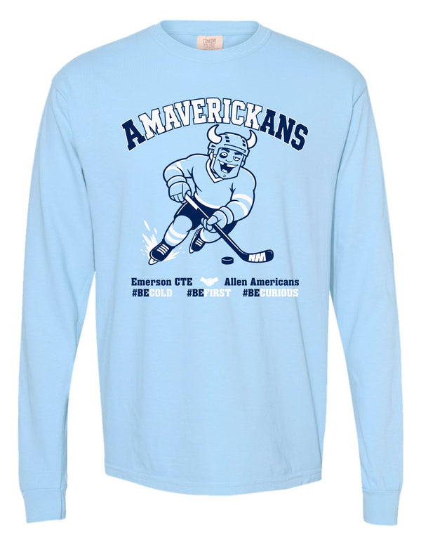 Emerson CTE Comfort Color Hydrangea Long Sleeve Tee