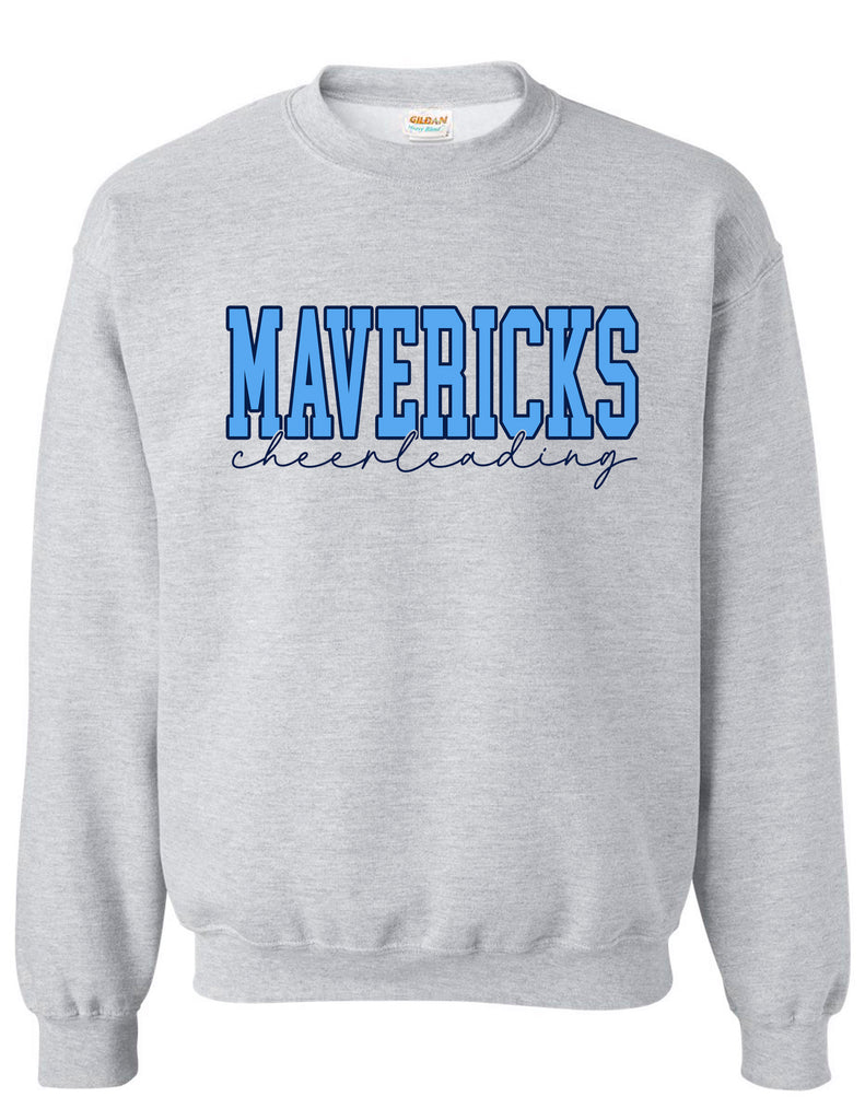 Emerson Cheer Ash Gray MAVERICKS Cheerleading Design Crewneck Sweatshirt