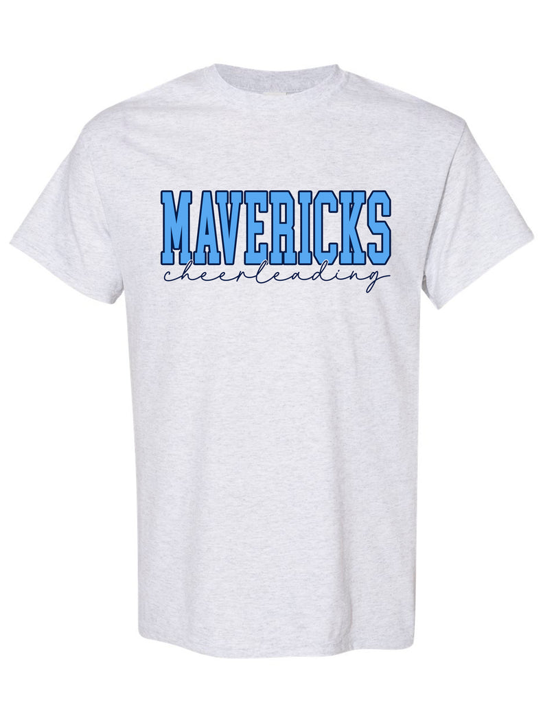 Emerson Cheer Ash Gray MAVERICKS Cheerleading Design SS Tee
