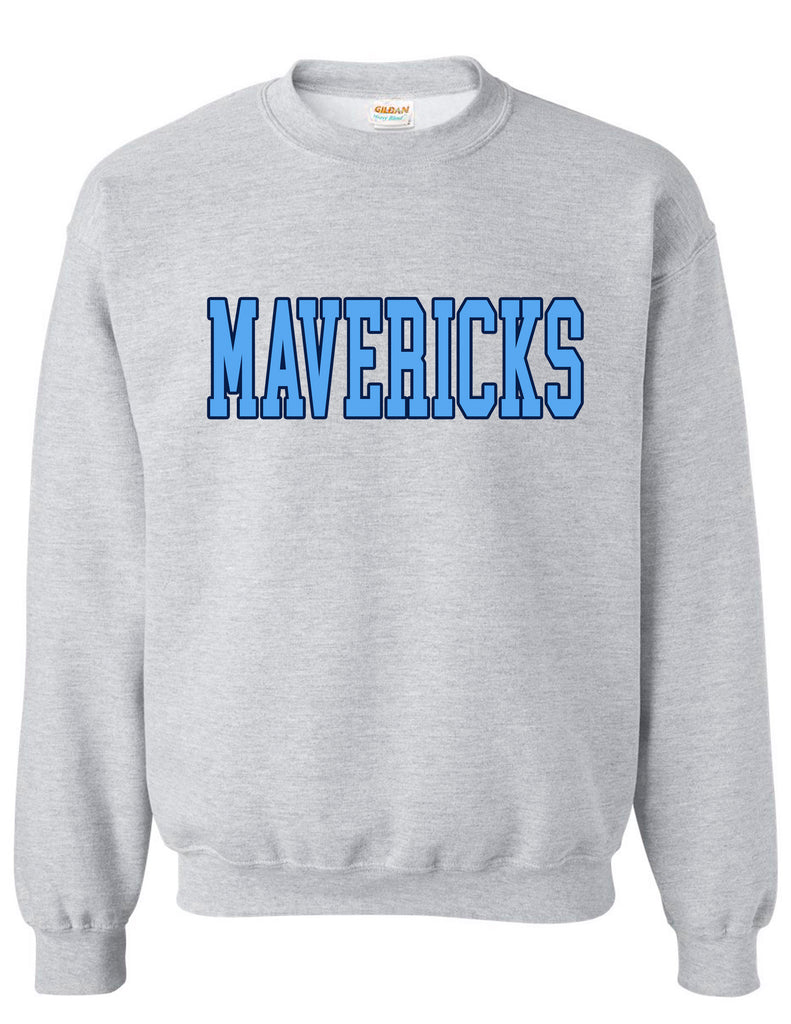 Emerson Cheer Ash Gray MAVERICKS Design Crewneck Sweatshirt