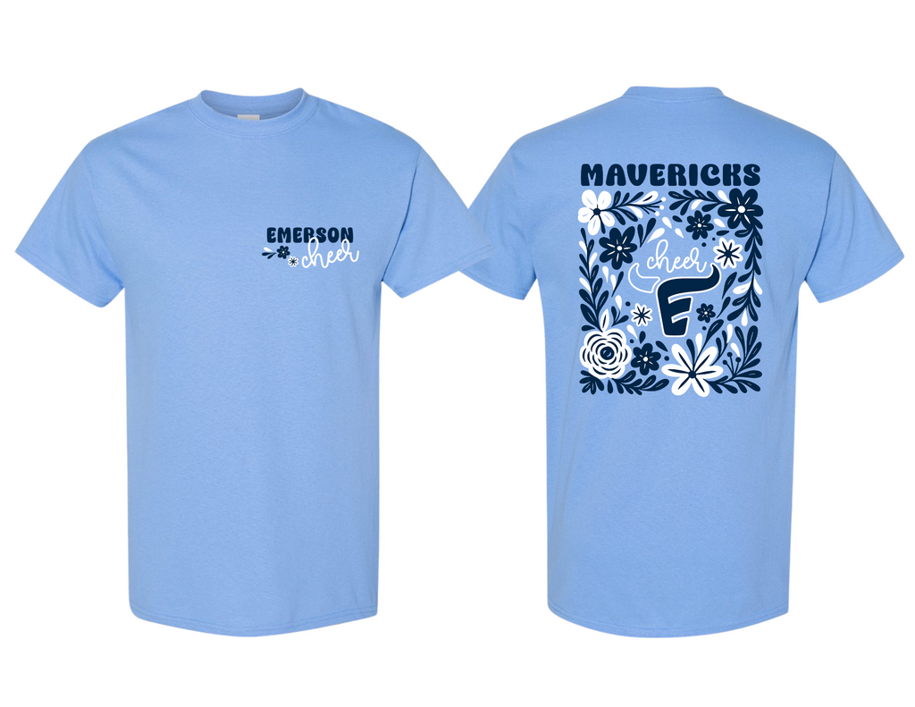 Emerson Cheer Carolina Retro Floral Design Tee
