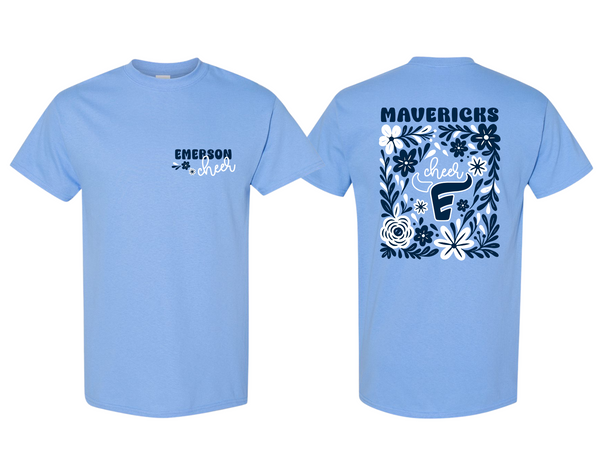 Emerson Cheer Carolina Retro Floral Design Tee