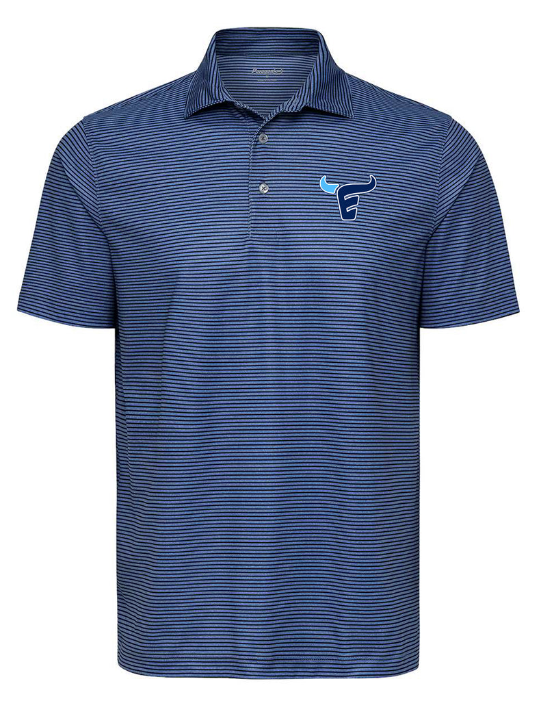 Emerson Cheer Paragon Navy and Blue Striped Polo