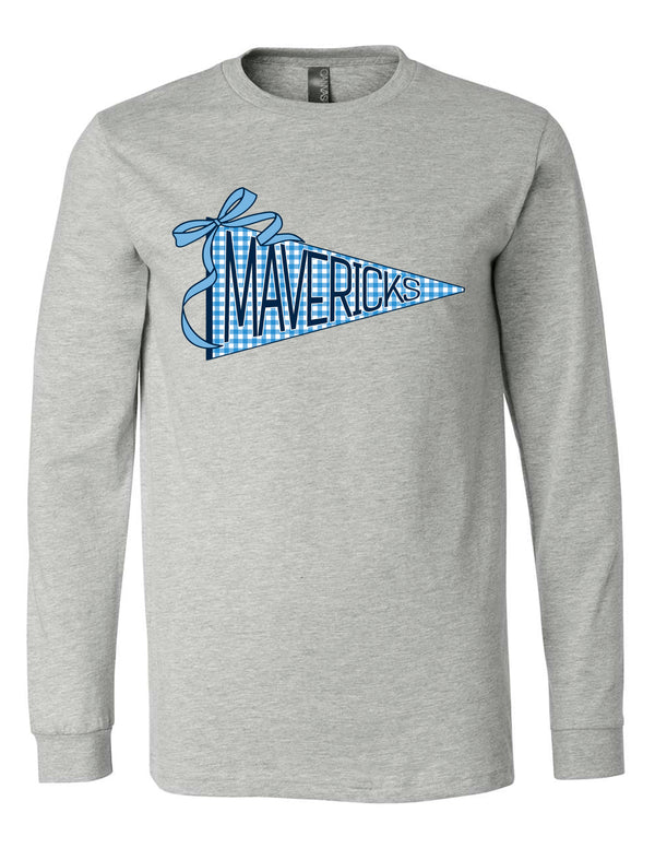 Emerson Cheer Pennant Bow Design LS Tee