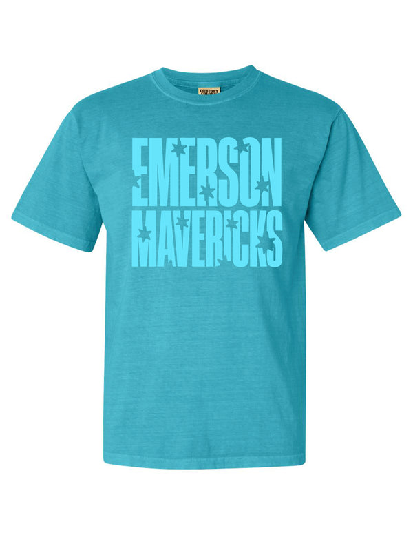 Emerson Cheer Stars Lagoon Comfort Colors Tee