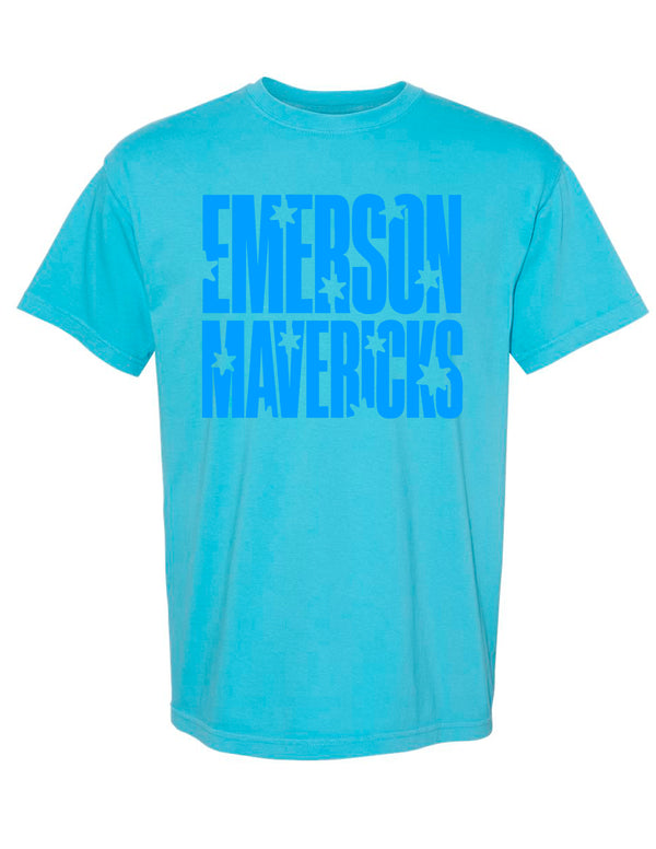 Emerson Cheer Stars Sapphire Comfort Colors Tee