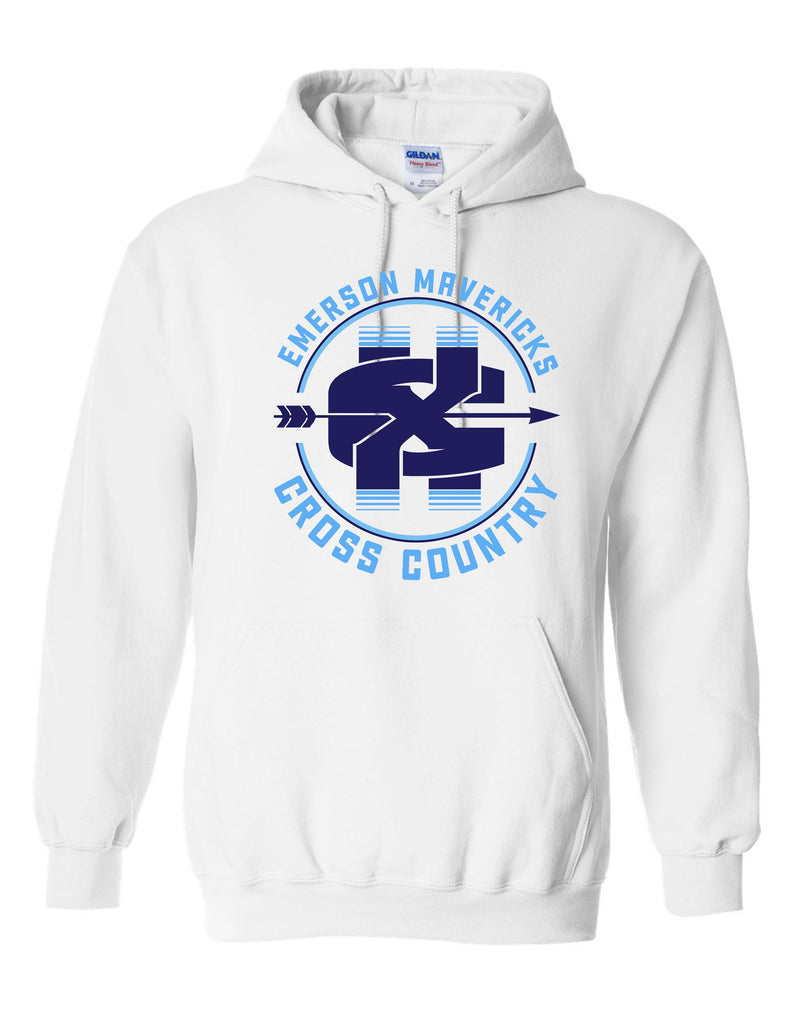 Emerson Cross Country White XC Circle Design Hoodie