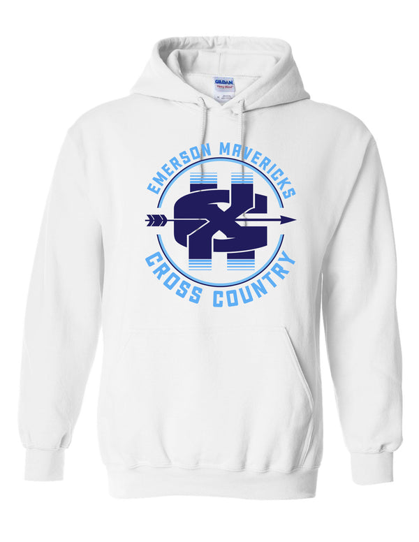 Emerson Cross Country White XC Circle Design Hoodie