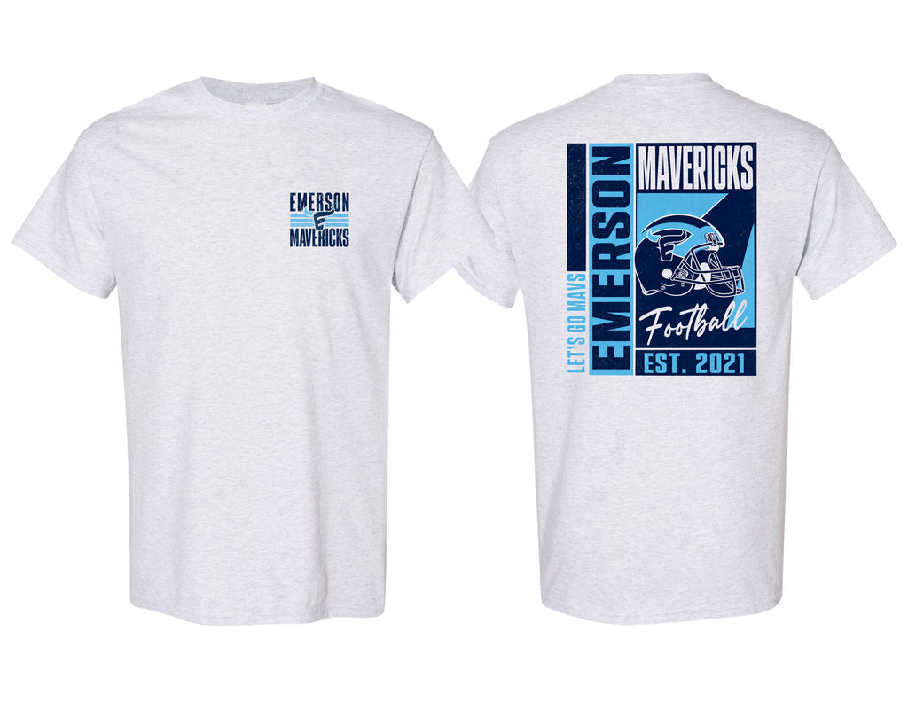 Emerson Football Color Block Frocket Ash Gray Tee