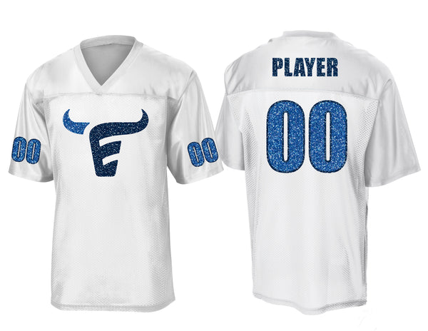Emerson Football Sport Tek Replica Unisex Jersey GLITTER HTV with Personalization