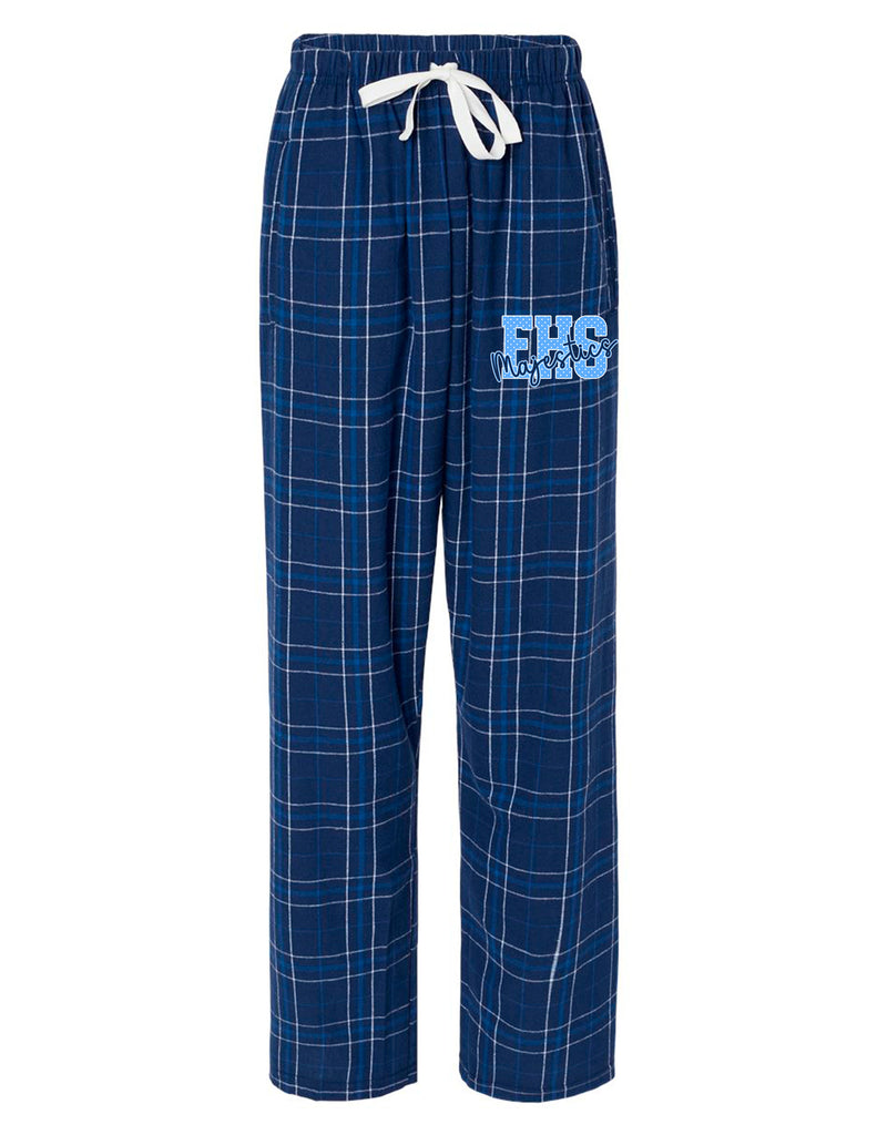 Emerson Majestics Boxercraft Navy Field Day Ladies Flannel PJ Pants with Printing