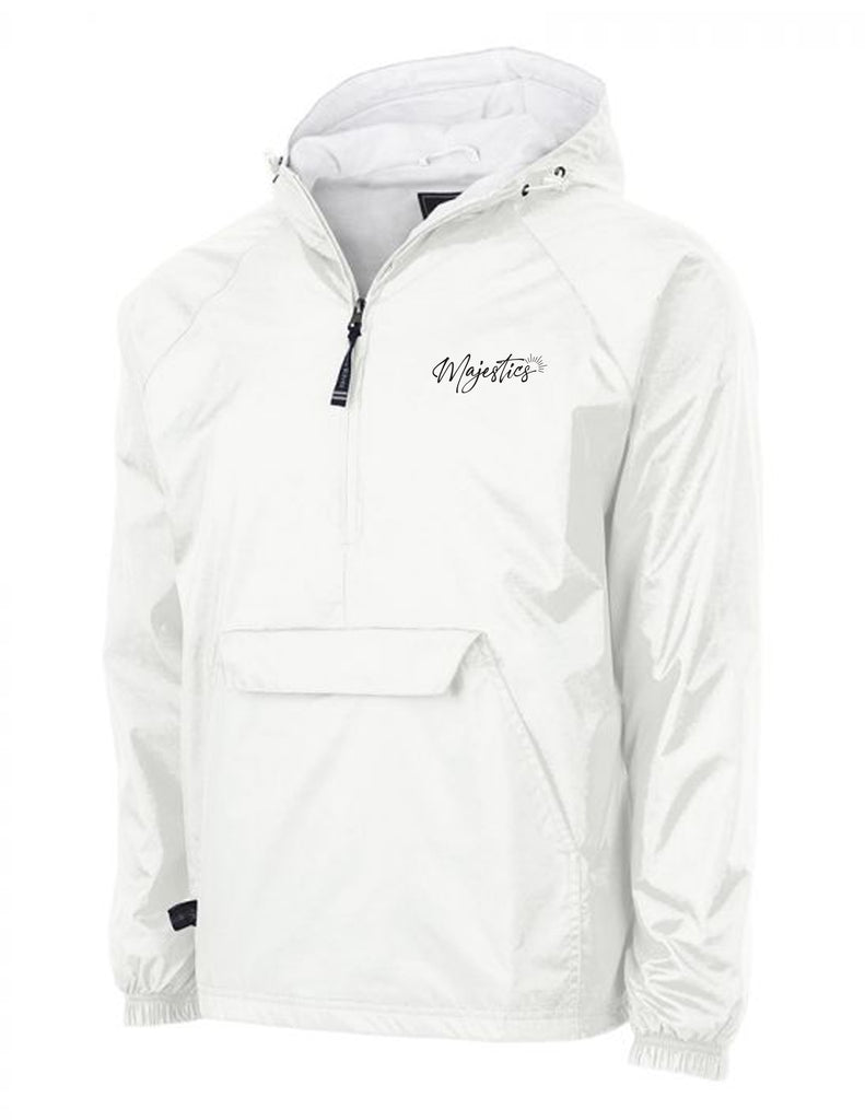 Emerson Majestics Charles River White All-Weather Pullover with Embroidered Logo