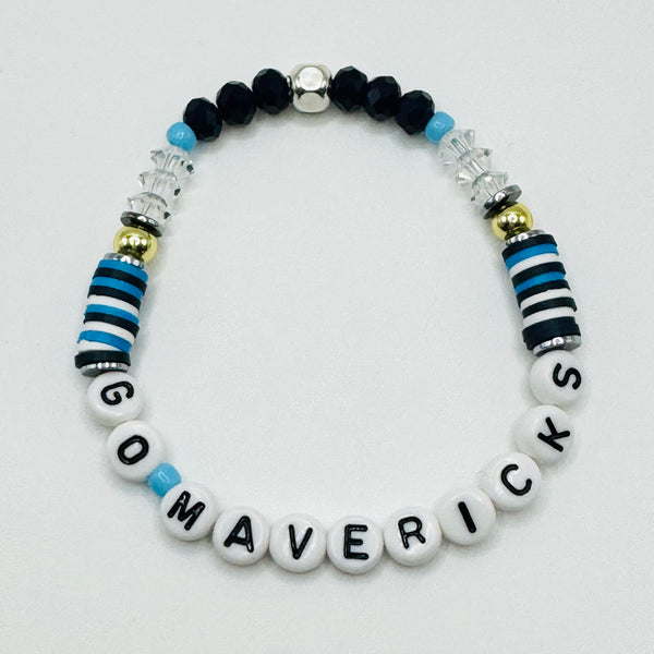 Emerson Soccer GO MAVERICKS Stretch Word Bracelet